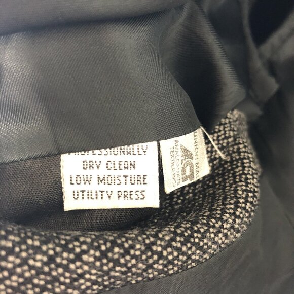 Hugo Boss Blazer Mens Extra Large Gray Wool Herringbone Sport Coat Suit Jacket - Picture 10 of 16